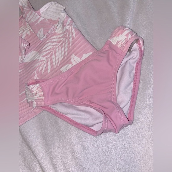 KENSIE Girl pink swimsuit Hawaiian floral print tankini 4 5 6 7 bikini - Picture 2 of 11